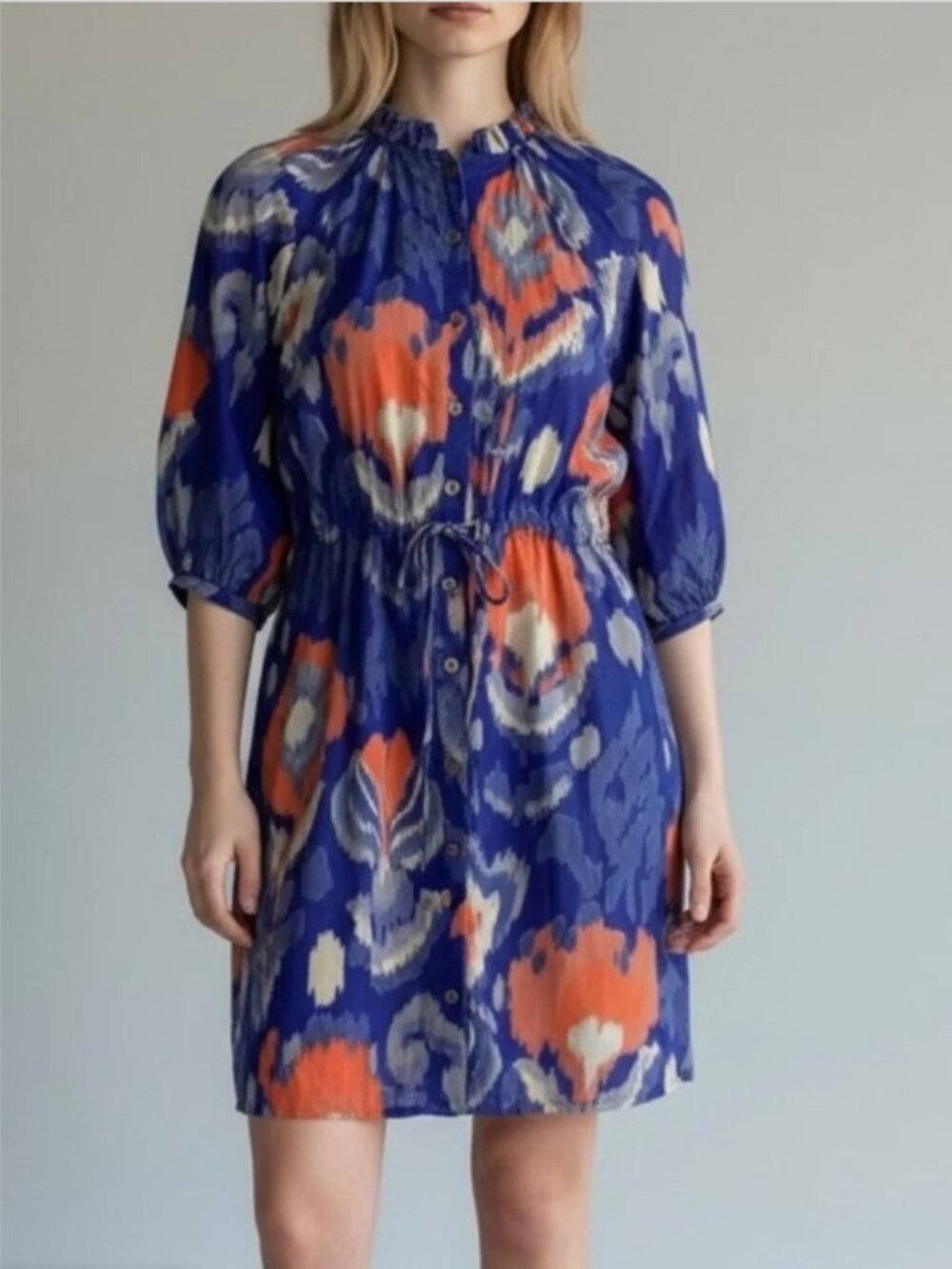 Banjanan Ikat Floral Soladite Dress; EUC; Size XXL
